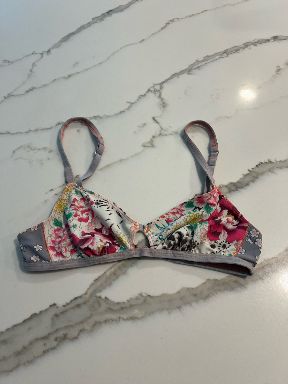 Xirena Bralette Triangle Bra Floral Print Wireless S